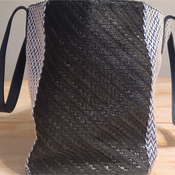 MARC BY MARC JACOBS BLUE ISLE DE SEA TINA WOVEN TOTE PURSE DESIGNER BAG - Picture 8 of 16